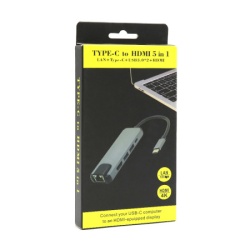 Hub type-c na hdmi type c 2xusb3.0 lan (5 u 1) ( HUB77 )-3