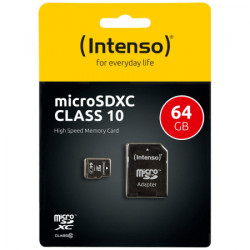 Intenso micro SD kartica 64GB class 10 sa adapterom - SDXCmicro+ad-64GB/Class10 - Img 1