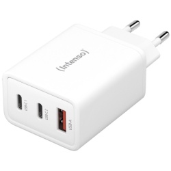 Intenso Punjač kućni, brzi, 1 x USB-A, 2 x UCB-C, 3A, 65W - Power Adapter W65ACC GaN-3