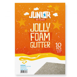 Jolly glitter foam, eva pena sa šljokicama, srebrna, A4, 10K ( 134191 ) - Img 1