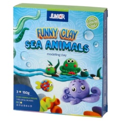 Junior funny clay masa za oblikovanje sa kalupima miks sea animals ( 130799 )