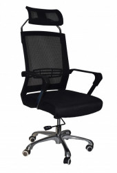 Kancelarijska stolica FA-6047 od mesh platna - Crna - Img 1