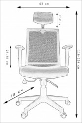 Kancelarijska stolica FA-6080 od mesh platna - Crna - Img 7