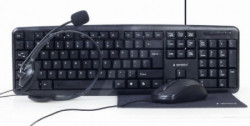 KBS-UO4-01 Gembird 4-in-1 office set, tastatura, slusalice, mis i podloga - Img 1