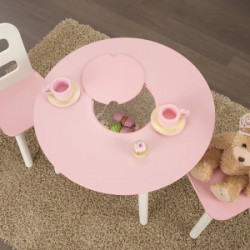 KidKraft komplet okrugli sto i dve stolice roze ( 26165 ) - Img 3