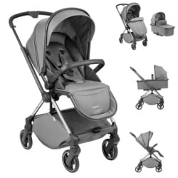 Kikka Boo Kolica Lanah 3in1 set sa autosedištem I-Prime I-size i tvrdom korpom Grey ( KKB21149 SET )-3