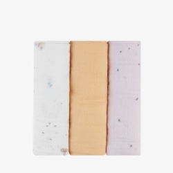 Kikka Boo Pelene od muslina set 3 pcs 75x75 Hedge Hugs ( KKB12087 )