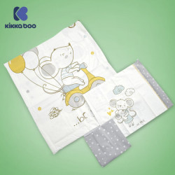 KikkaBoo posteljina sa ogradicom 6 pcs 60/120 Joyful Mice ( KKB60072 ) - Img 2