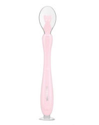 KikkaBoo silikonska kašičica sa vakumom 1 kom pink ( KKB40108 )