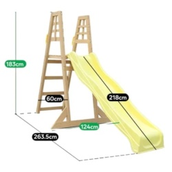 Kinder home Dečija drvena penjalica sa toboganom  ( C440 )-6