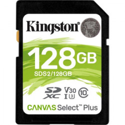 Kingston 128GB, SD canvas select plus UHS-I, U3, V30 ( SDS2/128GB )