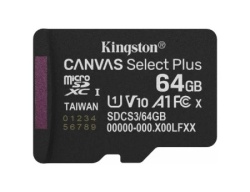 Kingston MicroSD 64GB, Canvas Select Plus, Class 10 UHS-I U1 V10 A1 ( SDCS3/64GBSP )