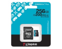 Kingston U3 V30 microSDXC 256GB Canvas Go Plus 200MB/s A2 + adapter SDCG4/256GB  Memorijska kartica -1