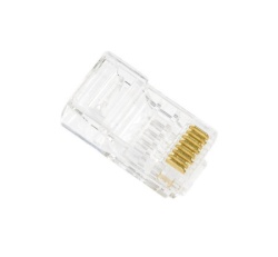 Konektor RJ45 sa pozlaćenim pinovima (3 zuba) UTP cat.6 - 100 kom. ( RJ45-011 )