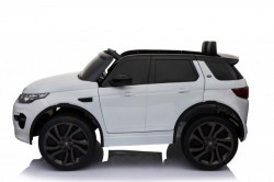 Land Rover Discovery Licencirani Auto na akumulator sa kožnim sedištem i mekim gumama - Beli - Img 5