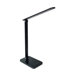 Ledvance Sklopiva stona LED lampa sa satom i USB punjenjem 6.5W OSRAM crna ( 4099854475658E )