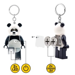 Lego  Minifigure privezak za ključeve sa svetlom: Tip u panda kostimu ( LGL-KE195H )-5