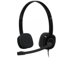 Logitech H151 stereo headset single jack slušalice sa mikrofonom crne  - Img 1