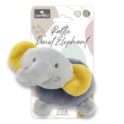 Lorelli plisana igracka zvecka donut (krofna) - elephant grey ( 10191340010 ) -2