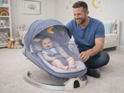 Marsi muzička ljihalica za bebe 603 siva