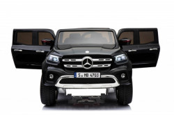 Mercedes Benz X-Class - Crni Licencirani Dvosed na akumulator sa kožnim sedištima i mekim gumama - Img 5