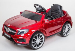 Mercedes GLA 45 AMG Licencirani auto za decu na akumulator sa kožnim sedištem i mekim gumama - Crveni - Img 1