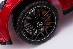Mercedes GLC63 AMG Licencirani auto na akumulator sa kožnim sedištem i mekim gumama - Crveni - Img 4