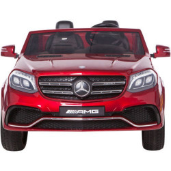 Mercedes GLS 63 AMG Crveni Licencirani Dvosed za decu na akumulator sa kožnim sedištima i mekim gumama - Img 7