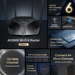 Mercusys MR80X v2, AX3000 Dual-Band Wi-Fi 6 router ( 4630 ) - Img 2