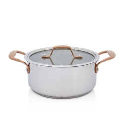 Metalac inox plitka šerpa sa staklenim poklopcem 20cm ( 387412 )