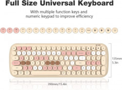 Mofii WL retro BT tastatura u milk tea boji ( SK-646BTMT ) - Img 2