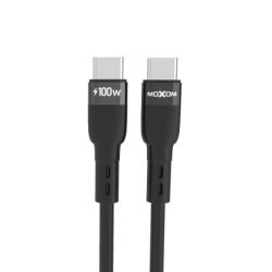Moxom mx-cb186 silicone type c na type c 100w 1m crni USB data kabal ( u2164 )