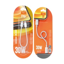 Moxom Usb data kabal mx-cb127 type c na lightning pd 30w 20cm beli ( U2135 )-4