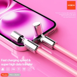 Moxom Usb data kabal mx-cb313 type-c to lightning strap pink ( U2141 )-2