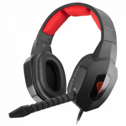 Natac Genesis H59, gaming headset with volume control, detachable microphone, 3.5mm stereo, black/red ( NSG-0687 ) - Img 1