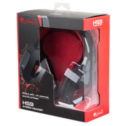 Natac Genesis H59, gaming headset with volume control, detachable microphone, 3.5mm stereo, black/red ( NSG-0687 ) - Img 3