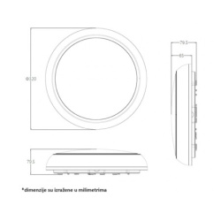 Ningbo LED plafonjera 16,20,24W, promenljiva boja svetla   ( E202233 )-2