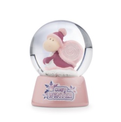 Novogodišnja glitter kugla pužić pink - 6.5cm nici 49351 ( 72025 )