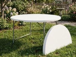 Okrugli plastični Sto 122cm sa metalnom konstrukcijom - Img 7