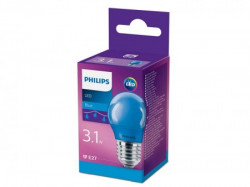 Philips led sijalica u boji 3,1W(25W) E27 P45 PLAVA PS629 - Img 1