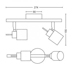 Philips meranti spot svetiljka bela 2x35w 230,929003253601, ( 18760 )  - Img 2