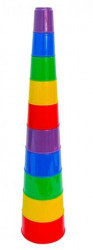 Plastična igračka za slaganje Zanimljiva piramida 10 el. 9x9x41cm ( 035110 )
