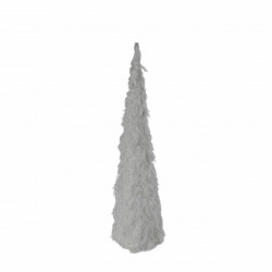 Plush cone, jelka, plišana, bela, LED, 60cm ( 761042 ) - Img 1