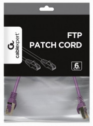 PP6-0.25M/V Gembird Mrezni kabl, CAT6 FTP Patch cord 0.25m purple - Img 2