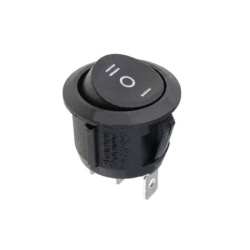 Proelektronic Okrugli crni prekidač 21mm, 3pola/3pina ( PREKID-12A03 )