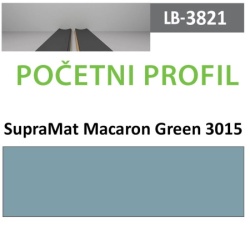Profil Zidni MDF Početni LB-3821-A SupraMat Macaron Green (3015) 2800x121x18mm ( 026-109 )