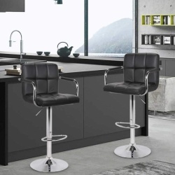 Proizvod sa nedostatkom - OUTLET - Barska stolica 5012F Crna 540x530x870(1080) mm ( 776-027 )
