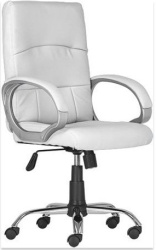 Proizvod sa nedostatkom - OUTLET - Radna fotelja - Petersburg - Bela (eko koža)