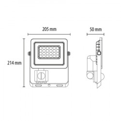 Prosto LED reflektor sa PIR senzorom 50W ( LRF024SW-50W/BK ) - Img 3