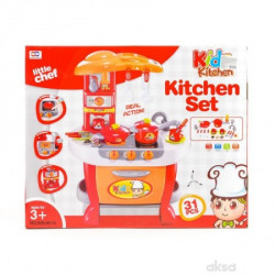 Qunsheng Toys, igračka kuhinja sa dodacima-crvena ( A018820 ) - Img 2